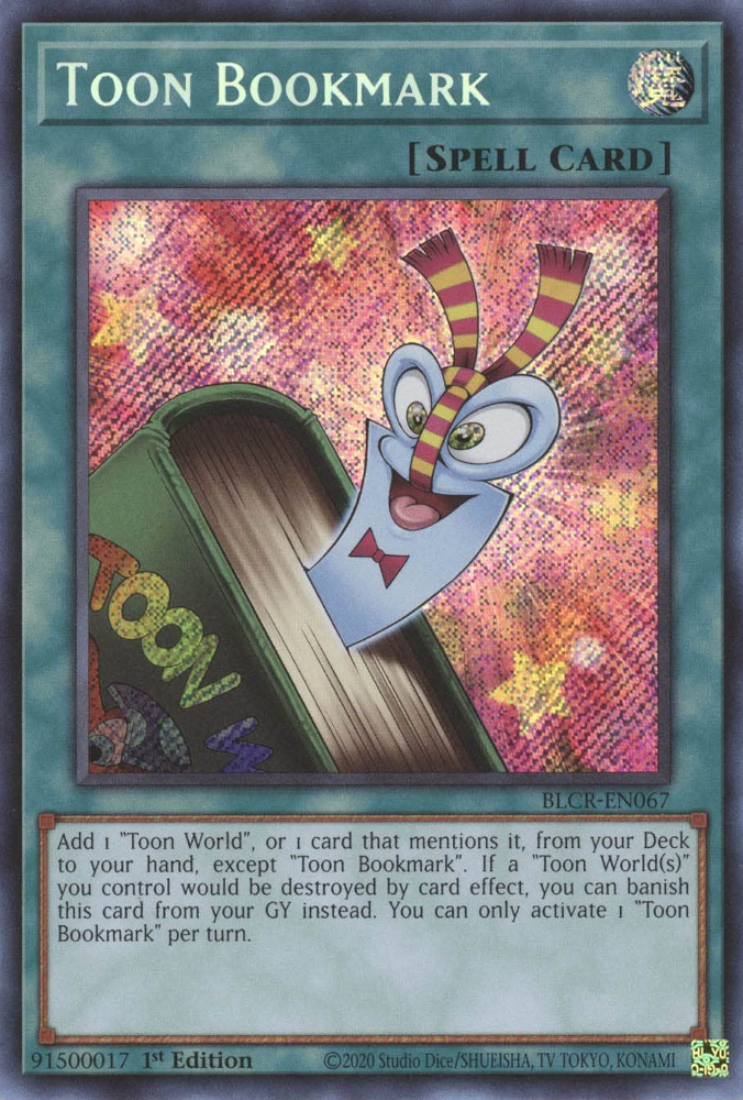 Toon Bookmark [BLCR-EN067] Secret Rare | The Time Vault CA