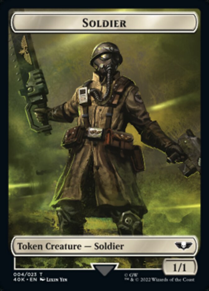 Soldier (004) // Vanguard Suppressor Double-sided Token (Surge Foil) [Universes Beyond: Warhammer 40,000 Tokens] | The Time Vault CA