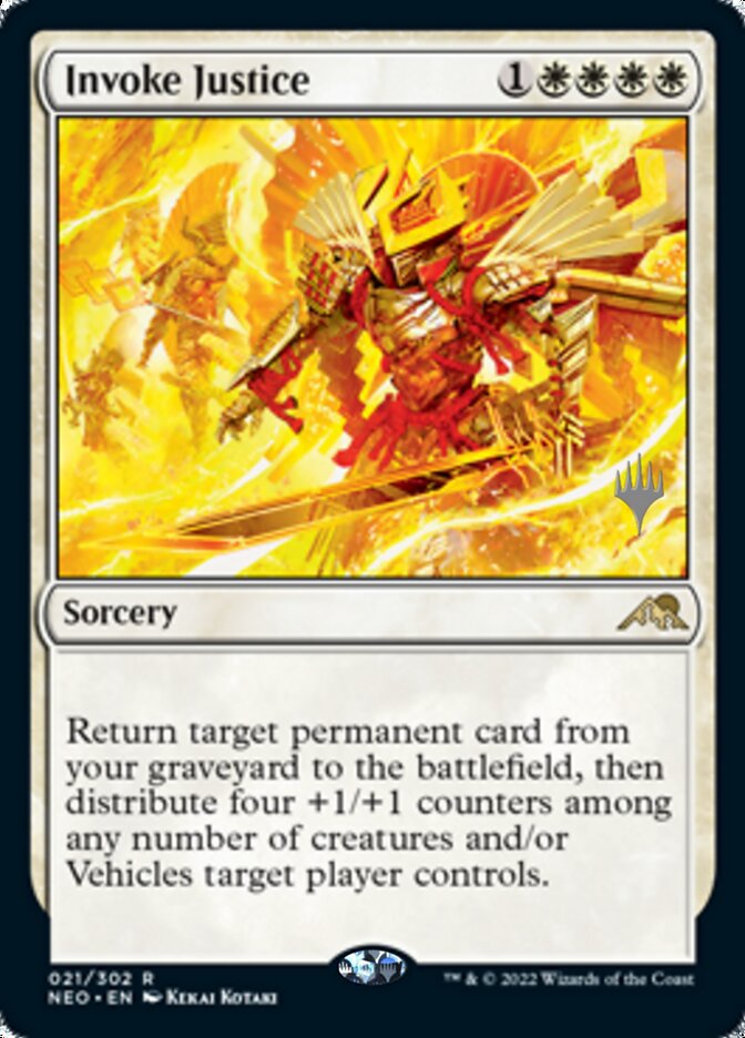 Invoke Justice (Promo Pack) [Kamigawa: Neon Dynasty Promos] | The Time Vault CA