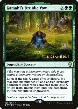 Kamahl's Druidic Vow [Dominaria Promos] | The Time Vault CA