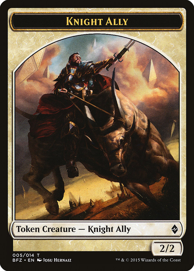 Knight Ally [Battle for Zendikar Tokens] | The Time Vault CA