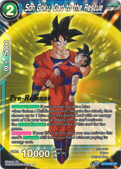 Son Goku, Dad to the Rescue (BT13-035) [Supreme Rivalry Prerelease Promos] | The Time Vault CA