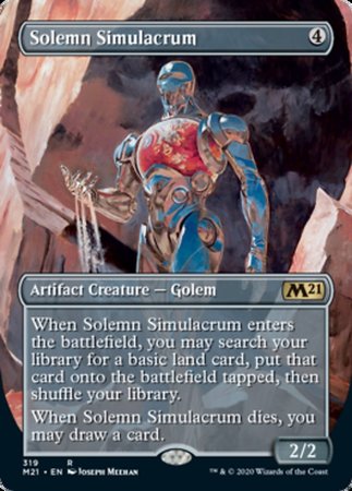 Solemn Simulacrum (Alternate Art) [Core Set 2021] | The Time Vault CA