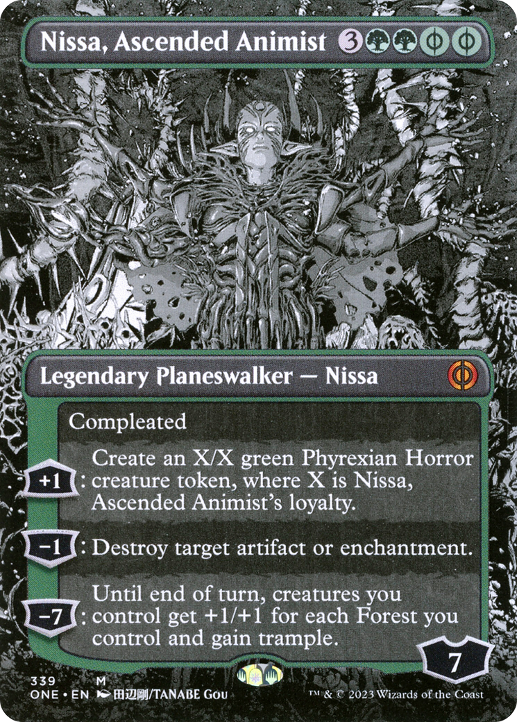 Nissa, Ascended Animist (Borderless Manga) [Phyrexia: All Will Be One] | The Time Vault CA