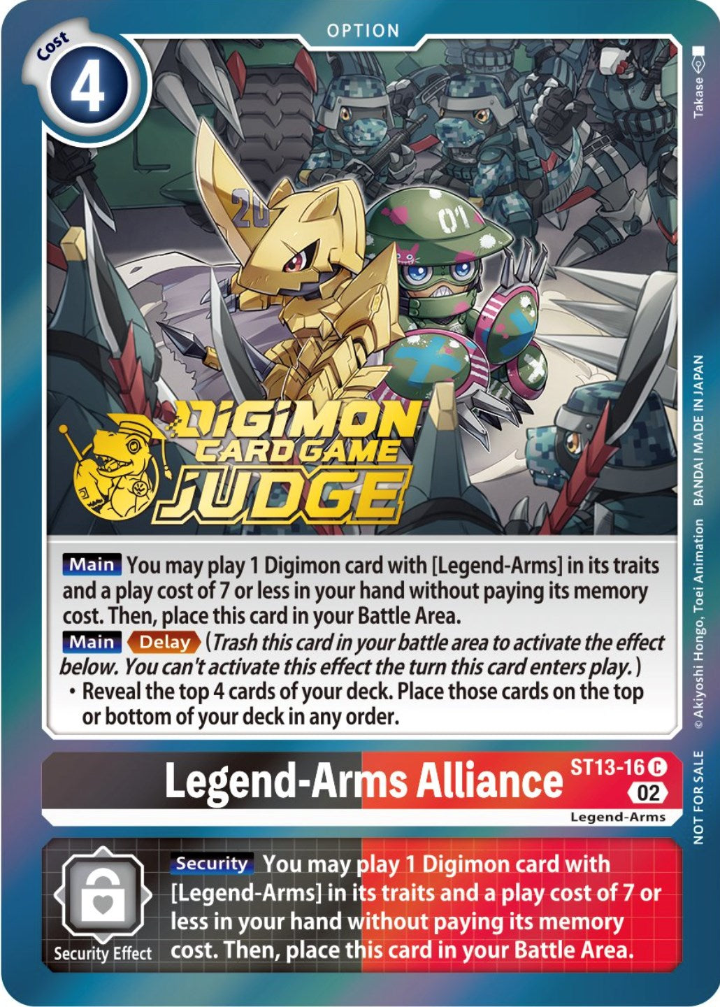 Legend-Arms Alliance [ST13-16] (Judge Pack 3) [Starter Deck: Ragnaloardmon Promos] | The Time Vault CA