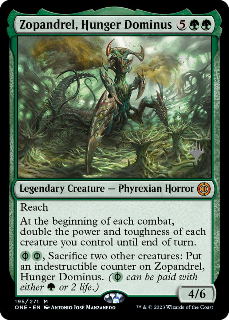 Zopandrel, Hunger Dominus (Promo Pack) [Phyrexia: All Will Be One Promos] | The Time Vault CA