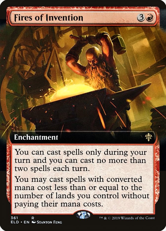 Fires of Invention (Extended Art) [Throne of Eldraine] | The Time Vault CA
