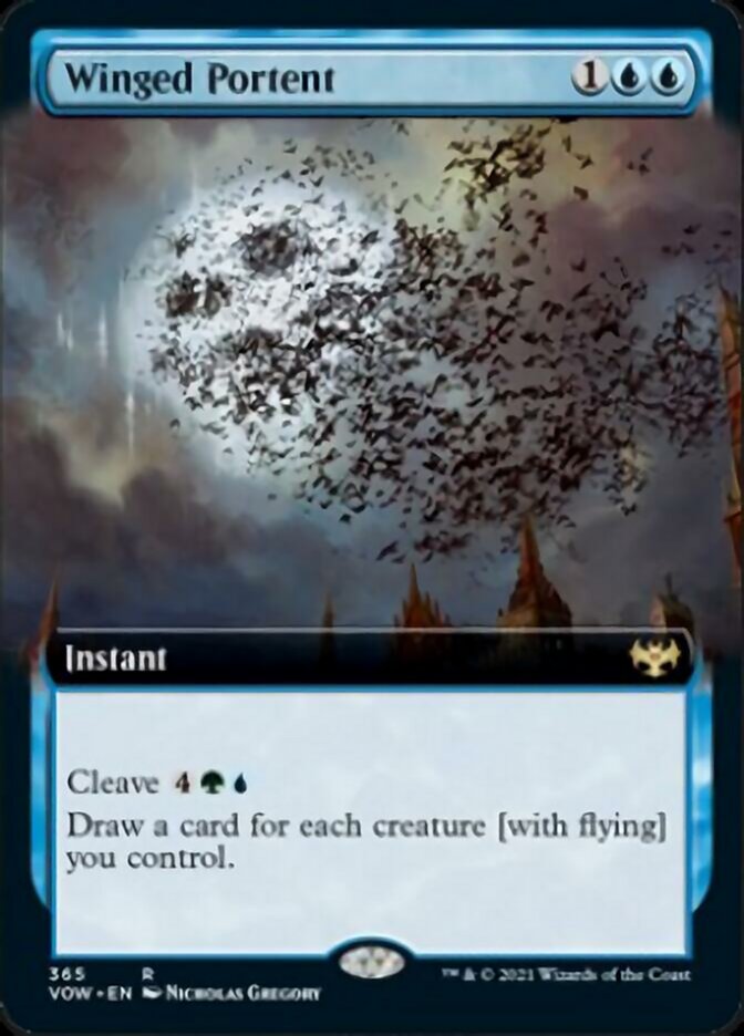 Winged Portent (Extended) [Innistrad: Crimson Vow] | The Time Vault CA