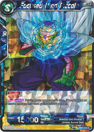 Focused Mind Piccolo (Shatterfoil) (TB1-032) [Dragon Brawl] | The Time Vault CA