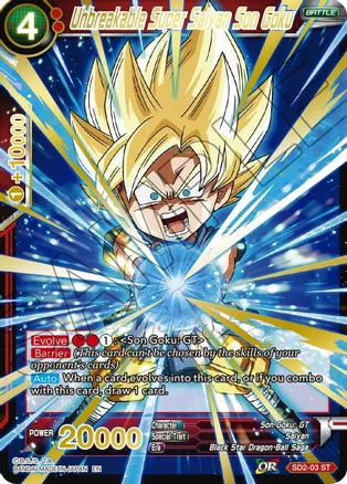Unbreakable Super Saiyan Son Goku (Gold Stamped) (SD2-03) [Mythic Booster] | The Time Vault CA