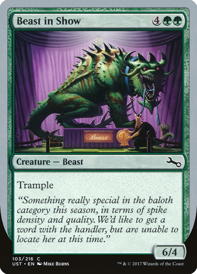 Beast in Show ("Something really special...") [Unstable] | The Time Vault CA