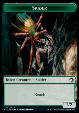 Spider Token [Innistrad: Midnight Hunt Tokens] | The Time Vault CA