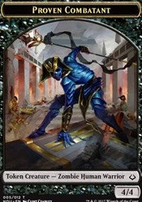 Proven Combatant // Cat Double-sided Token [Hour of Devastation Tokens] | The Time Vault CA