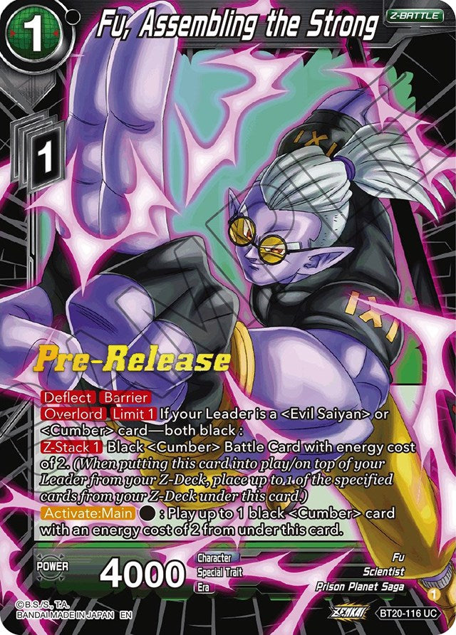 Fu, Assembling the Strong (BT20-116) [Power Absorbed Prerelease Promos] | The Time Vault CA