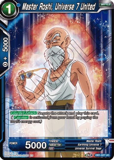 Master Roshi, Universe 7 United (Reprint) (DB1-027) [Battle Evolution Booster] | The Time Vault CA