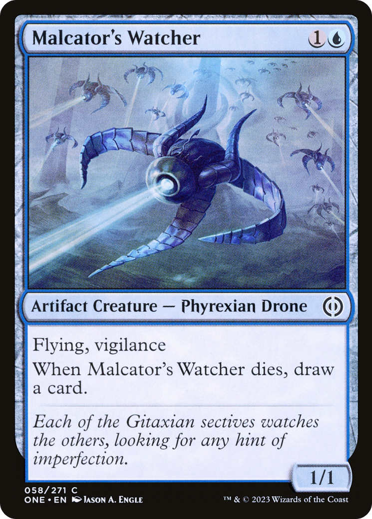 Malcator's Watcher [Phyrexia: All Will Be One] | The Time Vault CA