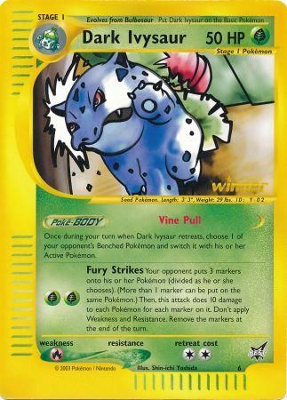 Dark Ivysaur (6) (Winner) (Jumbo Card) [Best of Promos] | The Time Vault CA