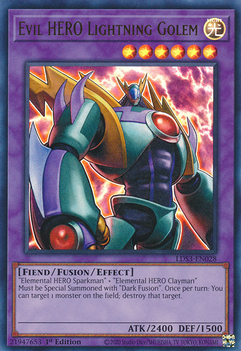 Evil HERO Lightning Golem [LDS3-EN028] Ultra Rare | The Time Vault CA