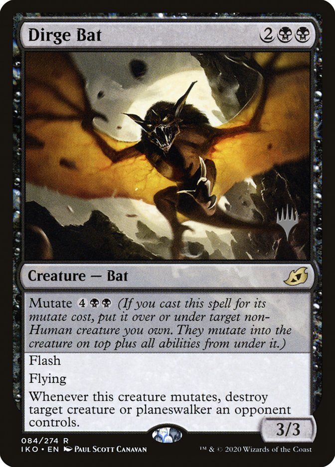 Dirge Bat (Promo Pack) [Ikoria: Lair of Behemoths Promos] | The Time Vault CA