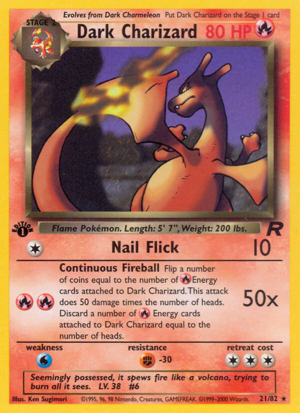 Dark Charizard (21/82) [Team Rocket 1st Edition] | The Time Vault CA