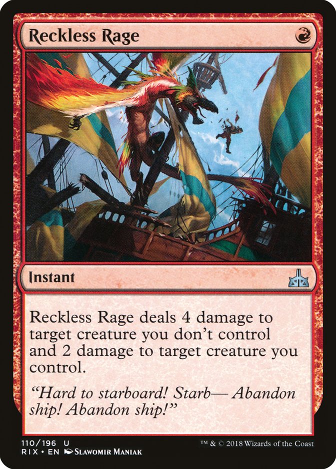 Reckless Rage [Rivals of Ixalan] | The Time Vault CA