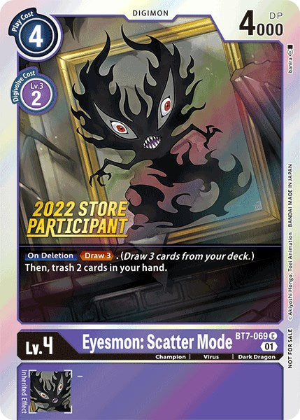 Eyesmon: Scatter Mode [BT7-069] (2022 Store Participant) [Next Adventure Promos] | The Time Vault CA