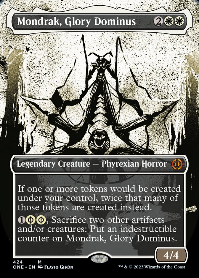 Mondrak, Glory Dominus (Borderless Ichor Step-and-Compleat Foil) [Phyrexia: All Will Be One] | The Time Vault CA