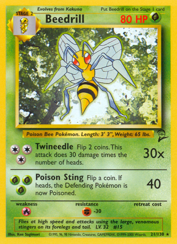 Beedrill (21/130) [Base Set 2] | The Time Vault CA