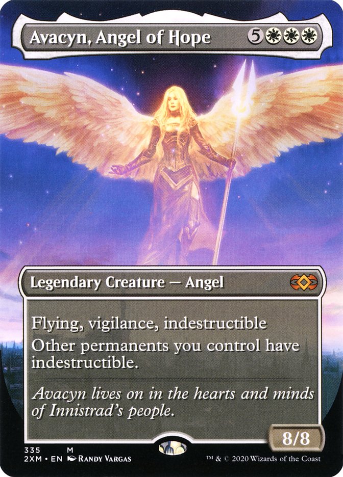 Avacyn, Angel of Hope (Borderless) [Double Masters] | The Time Vault CA