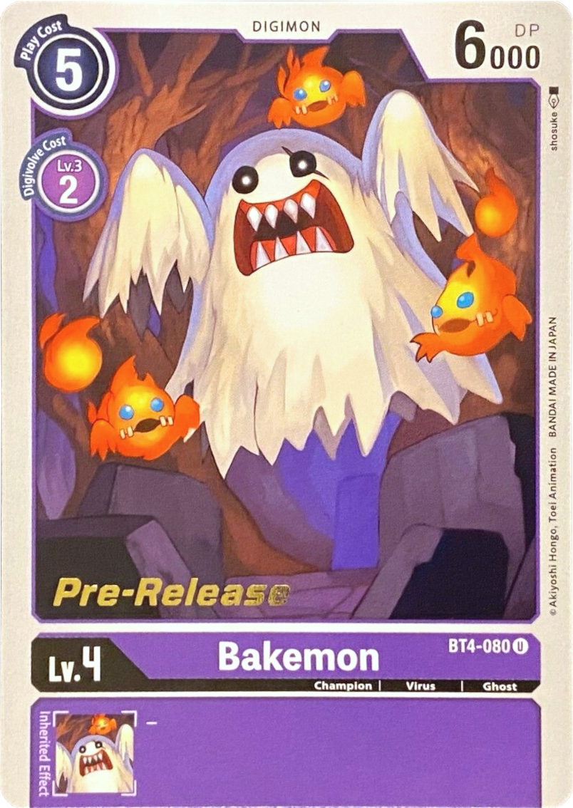 Bakemon [BT4-080] [Great Legend Pre-Release Promos] | The Time Vault CA