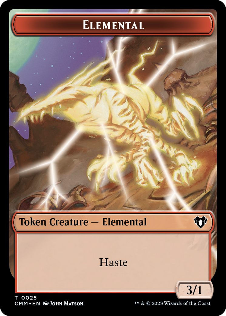 Thopter // Elemental (0025) Double-Sided Token [Commander Masters Tokens] | The Time Vault CA