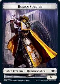 Human Soldier // Tuktuk the Returned Double-sided Token [Double Masters Tokens] | The Time Vault CA