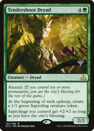 Tendershoot Dryad [Rivals of Ixalan Promos] | The Time Vault CA