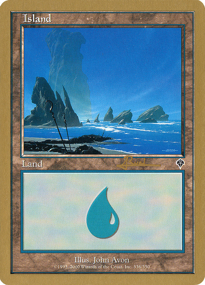 Island (ar336) (Antoine Ruel) [World Championship Decks 2001] | The Time Vault CA