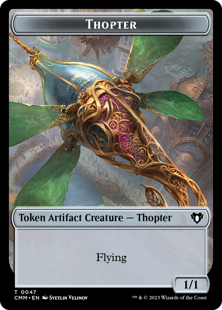 Thopter // Construct (0074) Double-Sided Token [Commander Masters Tokens] | The Time Vault CA