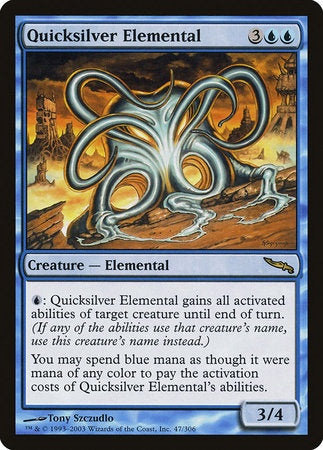 Quicksilver Elemental [Mirrodin] | The Time Vault CA