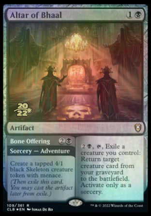 Altar of Bhaal // Bone Offering [Commander Legends: Battle for Baldur's Gate Prerelease Promos] | The Time Vault CA