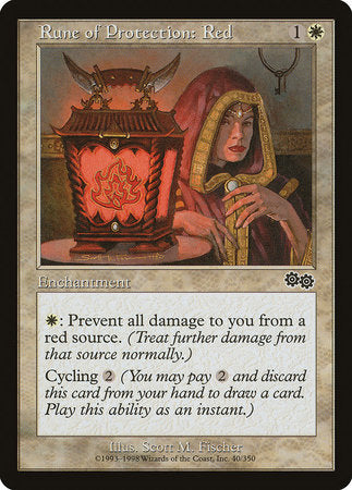 Rune of Protection: Red [Urza's Saga] | The Time Vault CA