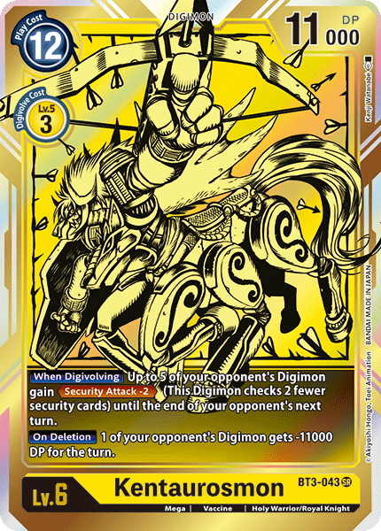 Kentaurosmon [BT3-043] (Alternate Art) [Release Special Booster Ver.1.0] | The Time Vault CA