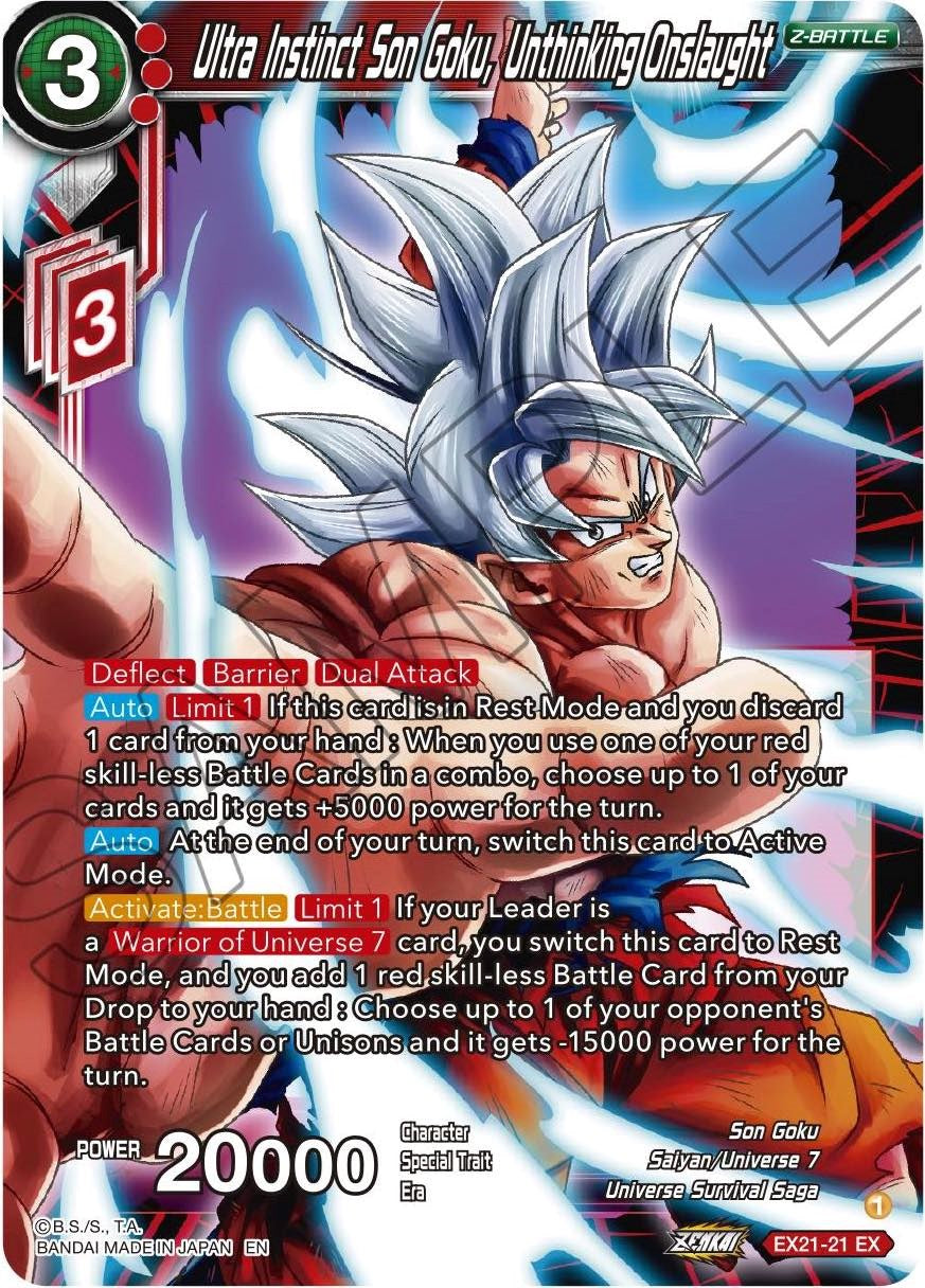 Ultra Instinct Son Goku, Unthinking Onslaught (EX21-21) [5th Anniversary Set] | The Time Vault CA