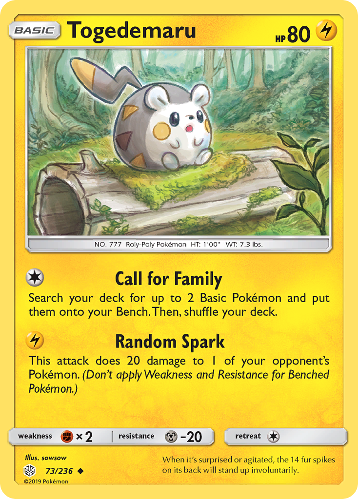 Togedemaru (73/236) [Sun & Moon: Cosmic Eclipse] | The Time Vault CA