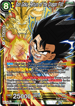 Son Goku, Return of the Dragon Fist (BT14-097) [Cross Spirits] | The Time Vault CA