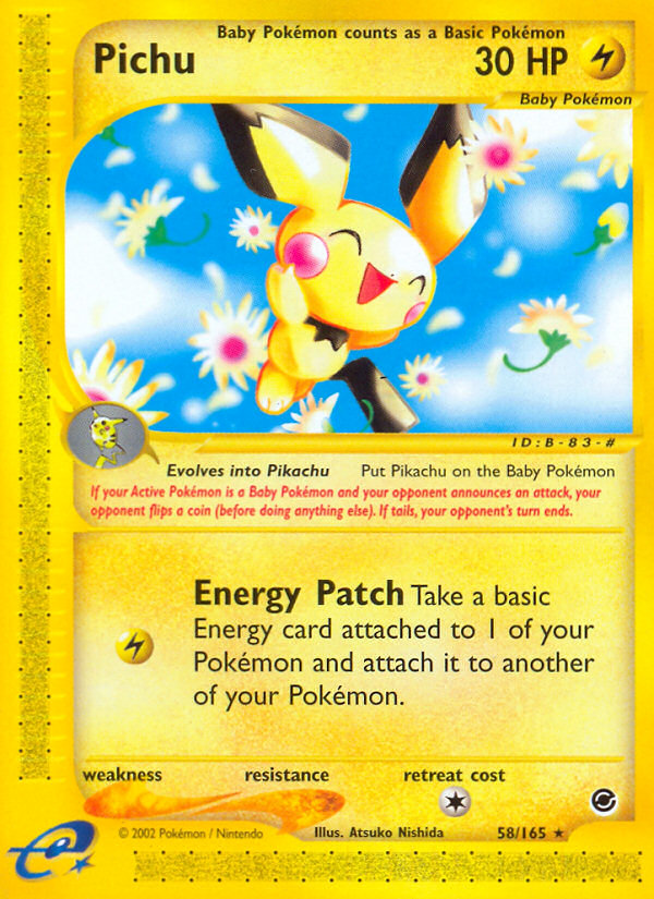 Pichu (58/165) [Expedition: Base Set] | The Time Vault CA