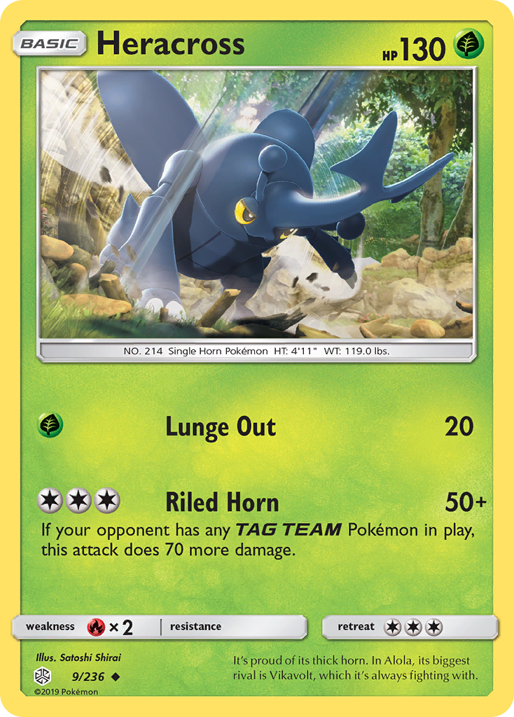 Heracross (9/236) [Sun & Moon: Cosmic Eclipse] | The Time Vault CA