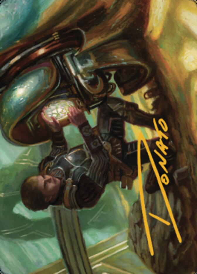 Urza, Powerstone Prodigy Art Card (Gold-Stamped Signature) [The Brothers' War Art Series] | The Time Vault CA
