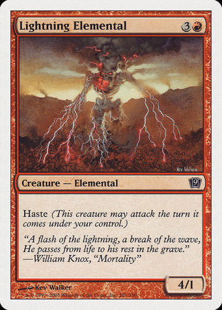 Lightning Elemental [Ninth Edition] | The Time Vault CA