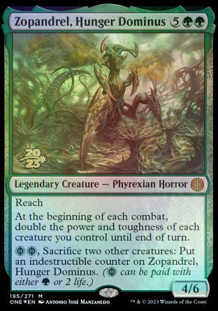 Zopandrel, Hunger Dominus [Phyrexia: All Will Be One Prerelease Promos] | The Time Vault CA