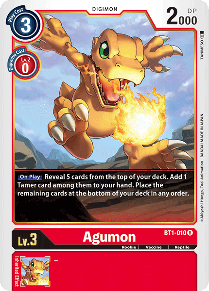 Agumon [BT1-010] [Release Special Booster Ver.1.0] | The Time Vault CA