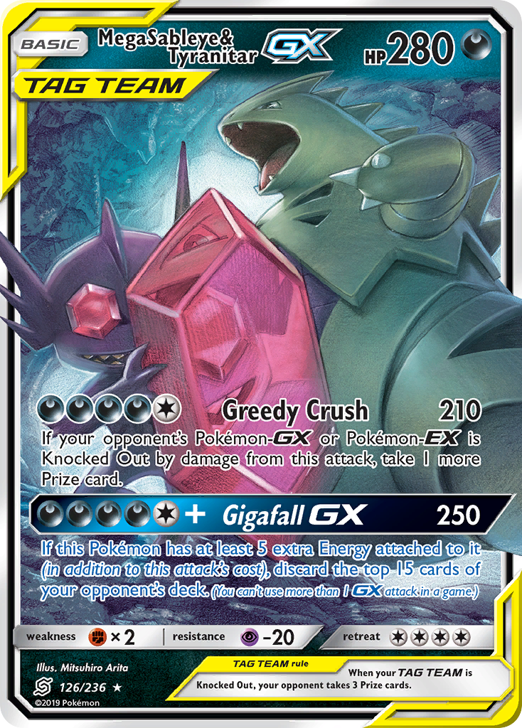 Mega Sableye & Tyranitar GX (126/236) [Sun & Moon: Unified Minds] | The Time Vault CA