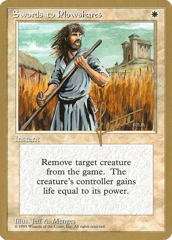 Swords to Plowshares (Bertrand Lestree) [Pro Tour Collector Set] | The Time Vault CA